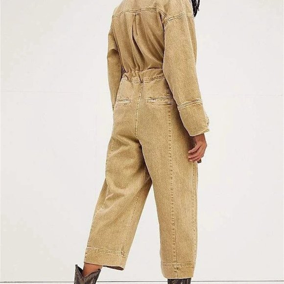 Free People Wayward Super Slouch Ginger Jumpsuit - Picture 3 of 4